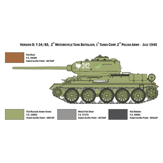 T-34/85 with Photo Etched Parts