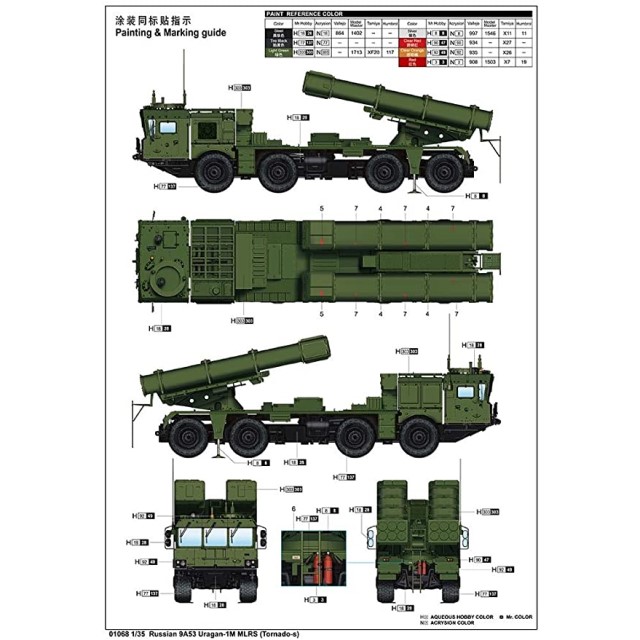 Russian 9A53 Uragan-34/12ft MLRS "Tornado-S"
