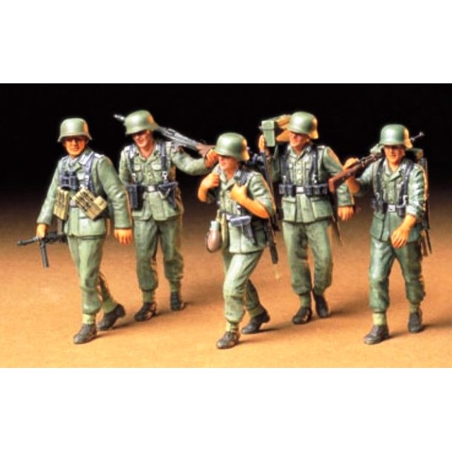 German Machine Gun Crew On Maneuver