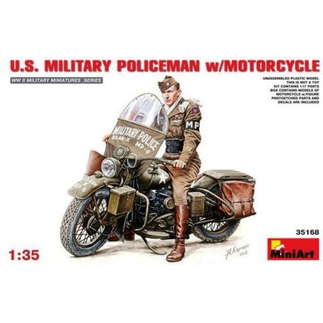 U.S. Millitary Policeman With Motorcycle