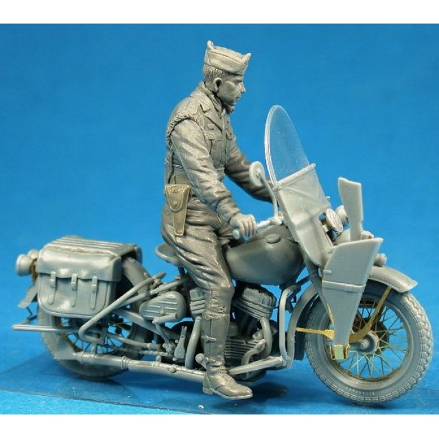 U.S. Millitary Policeman With Motorcycle