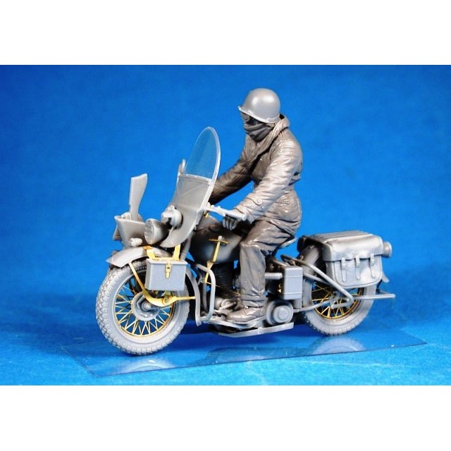 U.S. Motorcycle WLA With Rider