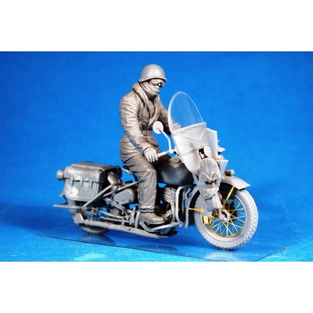 U.S. Motorcycle WLA With Rider
