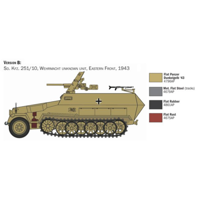 Sd.Kfz. 251/10 Schutzenpanzerwagen 3.7cm PaK