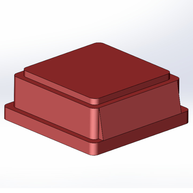 100mm x 100mm x 40mm Square Base - Flat