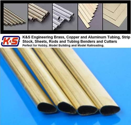 Brass Streamline Small 1 Pcs - L = 304.8mm