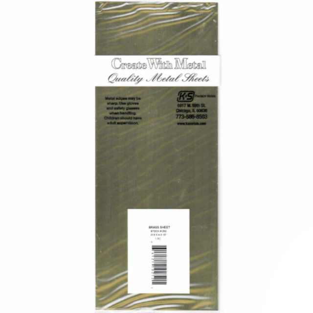 0,254mm x 102mm x 254mm 1 Pcs Brass Sheet