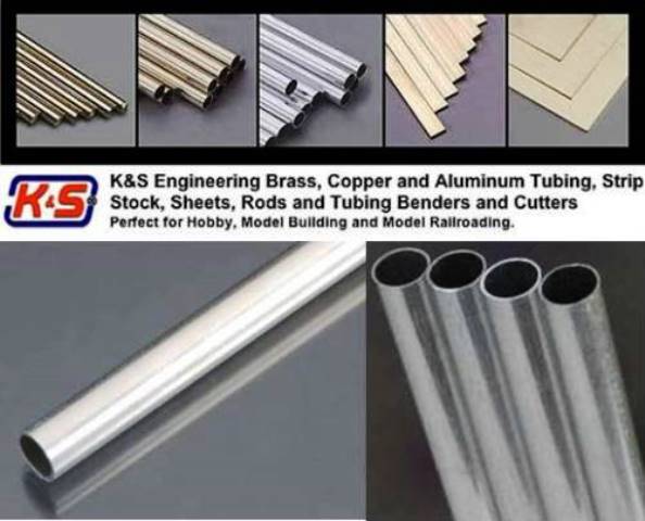 (1/4") Dia 6,35mm Round Aluminium Tube 1 Pcs - L = 304.8mm
