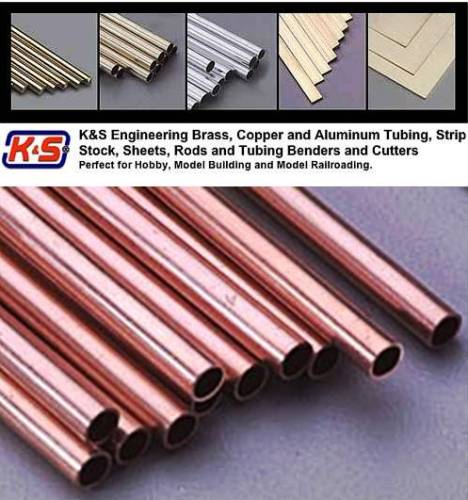 (5/32") Dia 3,97mm x 0.35mm Wall Thk Copper Tube 1 Pcs - L = 304.8mm