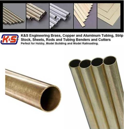 (1/8") Dia 3.17mm Soft Brass Tube 2 Pcs - L = 304.8mm