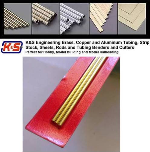 Dia 1.82mm Solid Brass Rod 3 Pcs - L = 304,8mm