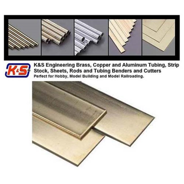 (.016 X 3/4") 0.41mm X 19.05mm Brass Strip 1 Pcs - L = 304.8mm