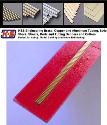 Dia 1.5mm Solid Brass Rod - L = 304.8mm