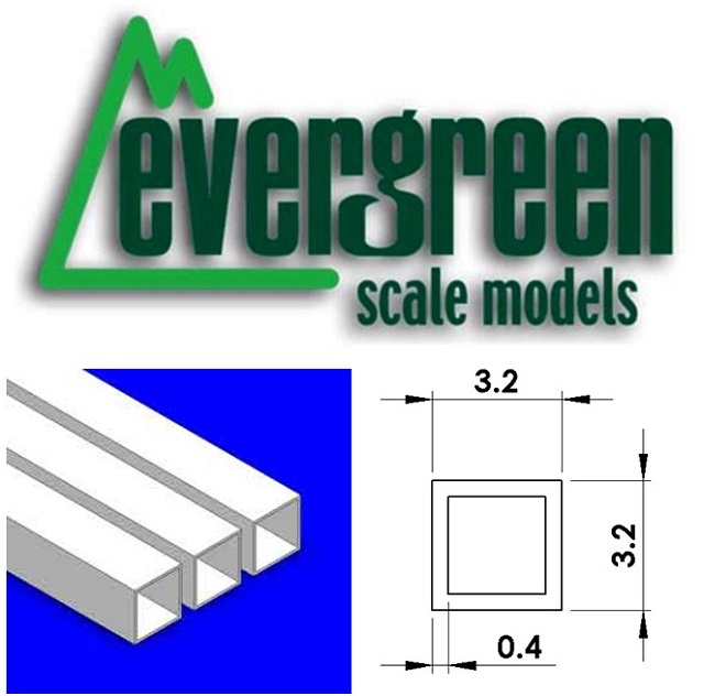 Square Tubing 3.2mm X 3.2mm (3 Pieces Per Pack) #252 