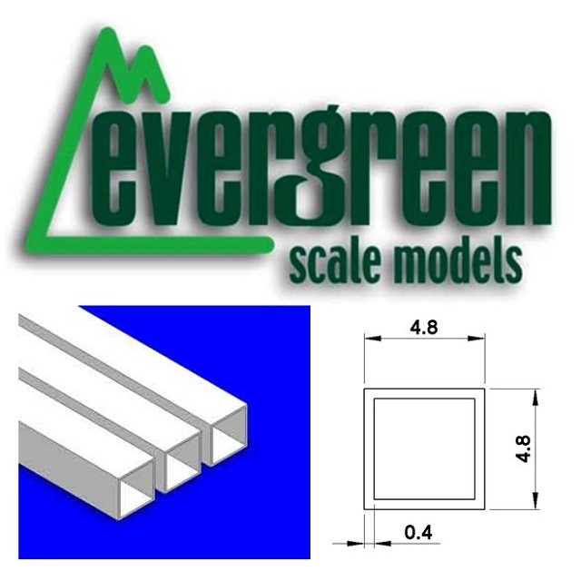 Square Tubing 4.8mm X 4.8mm (3 Pieces Per Pack) #253 