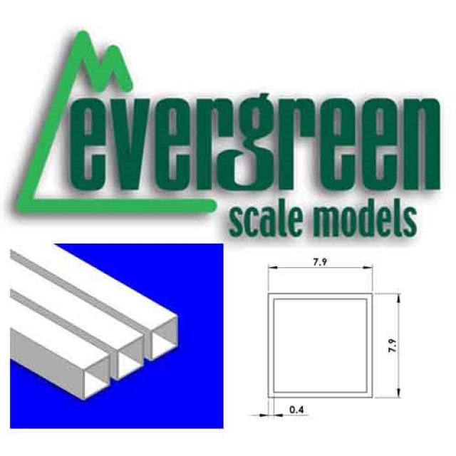 Square Tubing 7.9mm x 7.9mm (2 Pieces Per Pack) #255 
