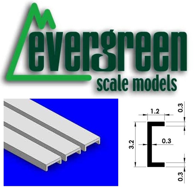 Channel - Height 3,2mm x Width 1,20mm (4 Pieces Per Pack) #264 