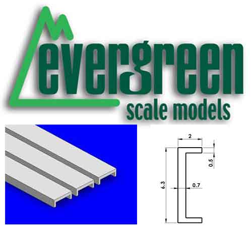 Channel - Height 6.3mm X Width 2.00mm (3 Pieces Per Pack) #267 