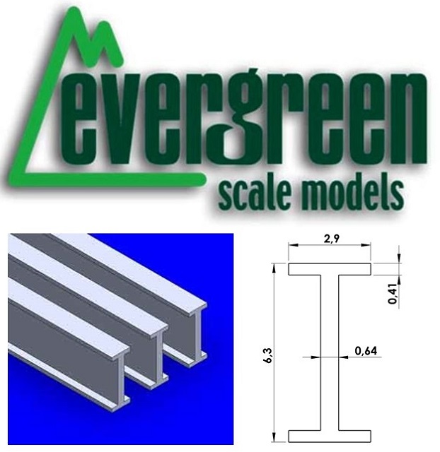 I-Beam Height 6.3mm X Width 2,9mm (3 Pieces Per Pack) #277 