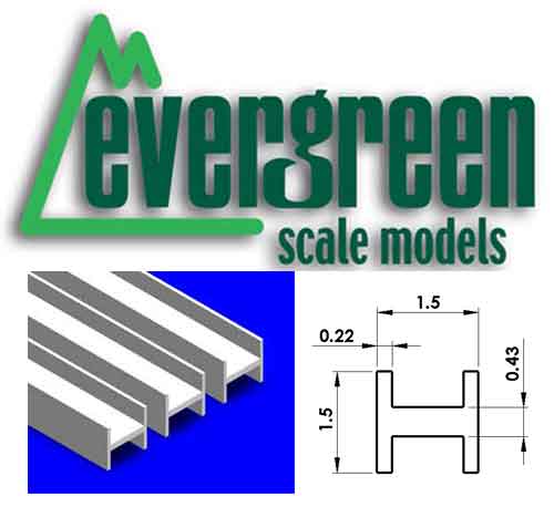 H Column Height 1.5mm X Width 1.5mm (4 Pieces Per Pack) #281 
