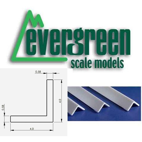 Equal Angle 4.0mm x Thk 0.58mm (3 Pieces Per Pack) #295 