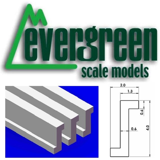 Z-Channel 4,0mm x 360mm (3 Pieces Per Pack) #755 