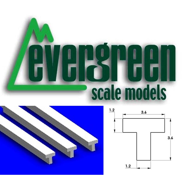 T-Profile 3.6x3.6x1.2mm (3 Pieces Per Pack) #766 