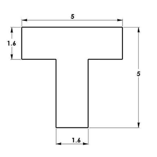 T-Profile 5.0x5.0x1.6mm (3 Pieces Per Pack) #767 