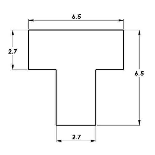 T-Profile 6.5x6.5x2.2mm (2 Pieces Per Pack) #768 