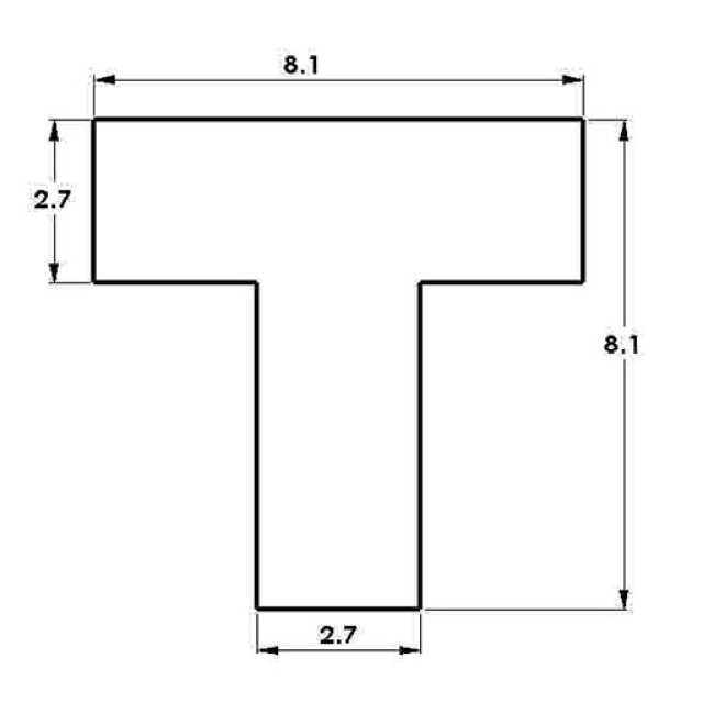 T-Profile 8.1X8.1X2.7mm (2 Pieces Per Pack) #769 