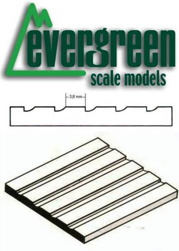 Novelty Siding 3.8mm Spacing x 1.0mm Thk Sheet (1 Pieces Per Pack) #4150 - Size 300mm x 150mm 