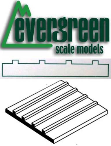 Seam Roof Sheet 12.7mm Spacing x 1.0mm Thk Sheet (1 Piece Per Pack) #4524 - Size 300mm x 150mm 