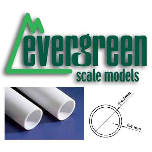 Tube Dia 6.3mm x 0.4mm Wall Thickness (3 Pieces Per Pack) #228 