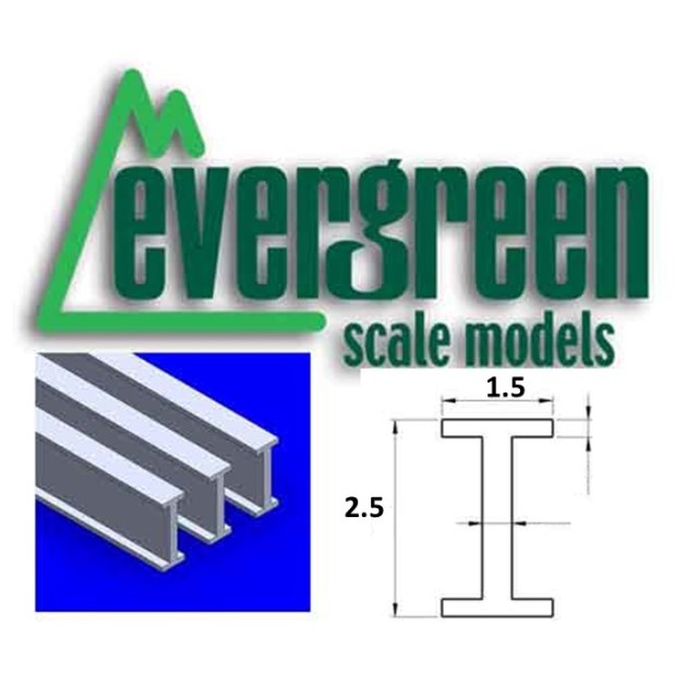 I-Beam Height 2.5mm X Width 1.5mm (4 Pieces Per Pack) #273 