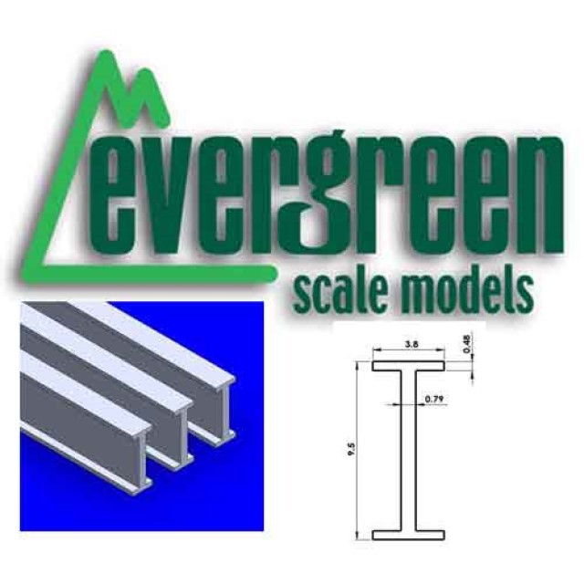 I-Beam Height 9.5mm X Width 3.8mm (2 Pieces Per Pack) #279 