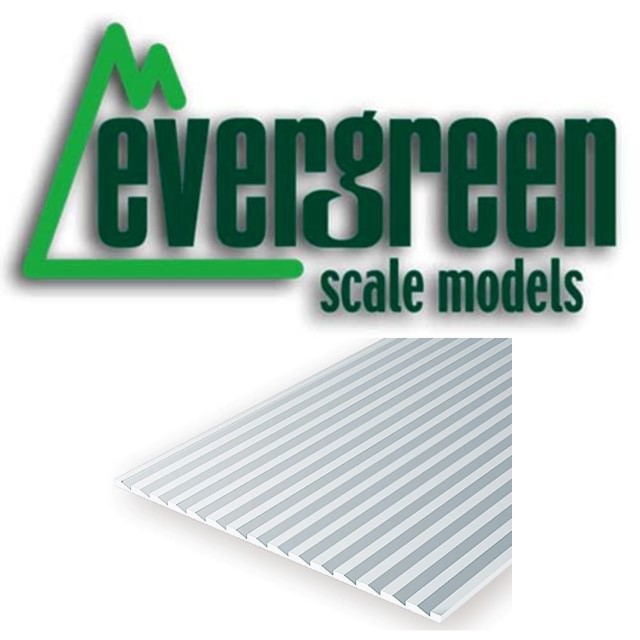 Novelty Drop Siding .083" Spacing Styrene Sheet (1 Piece Per Pack) #4083