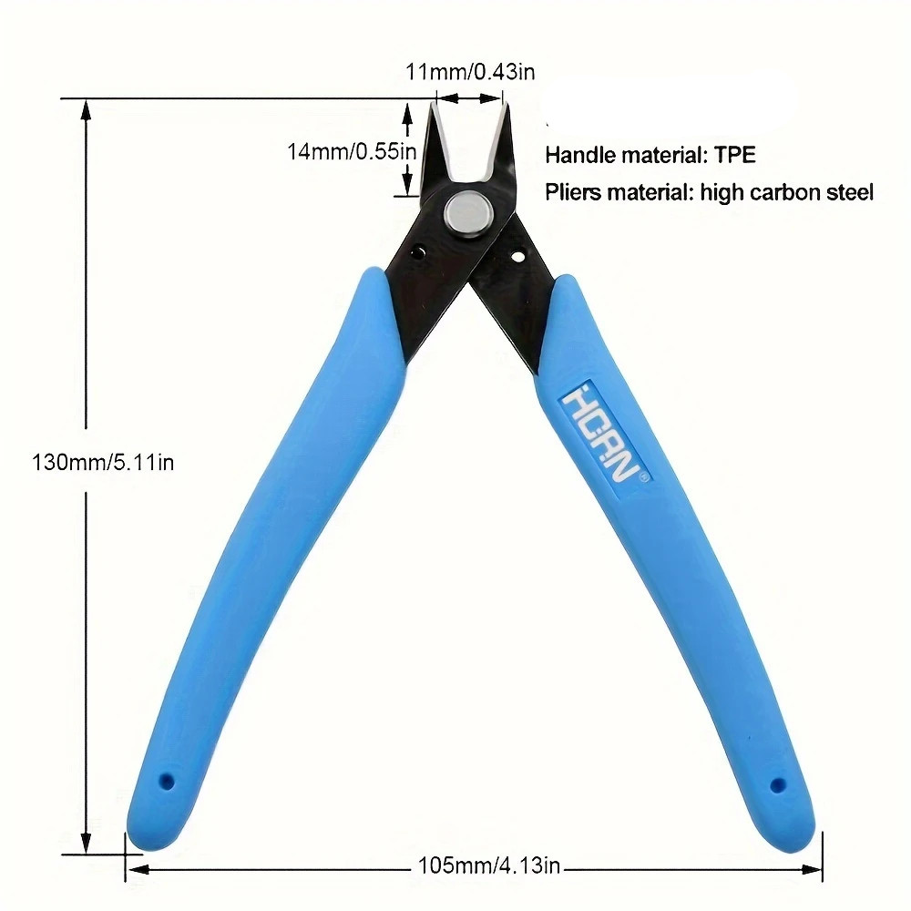 Precise Cutters - 5-Inch Flush Metal Side Cutter, Mini Nose Plier