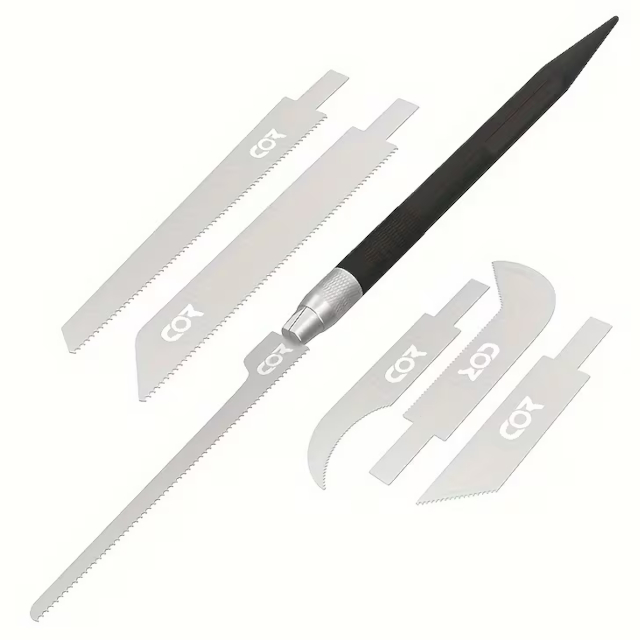 Hand Saw Set 1 Handles with 6 Saw Blade Model Tool