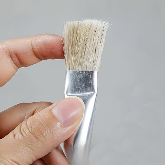 #12 Flat Head Brushes, Designed with Bristle Brush Heads and Long Handles