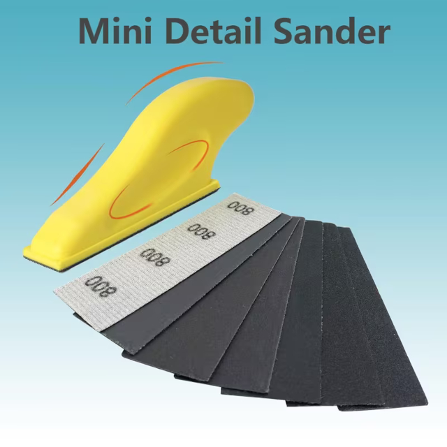 46pcs Sandpaper Kit, Wet/Dry Sandpapers (Grit 320-5000)
