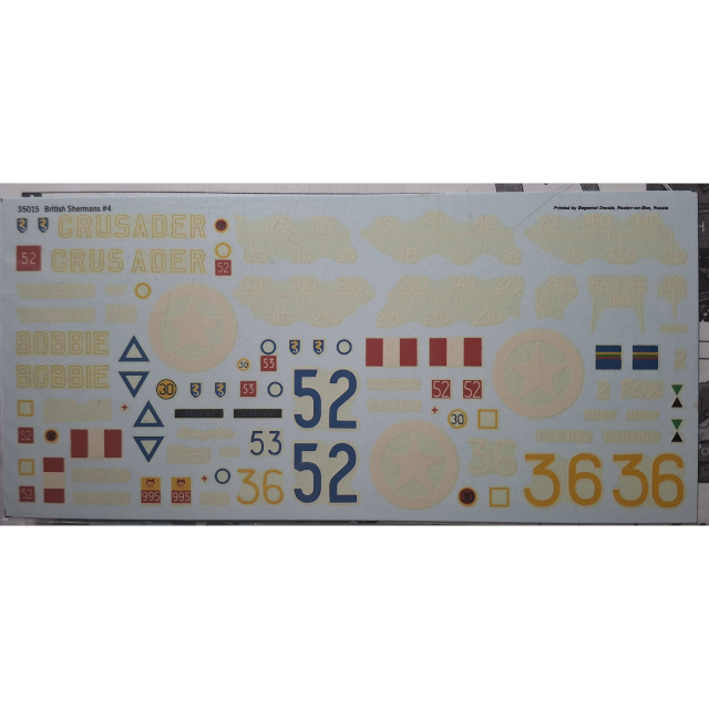 British Shermans Mk I Hybrid, Mark III, Mk. V Decals
