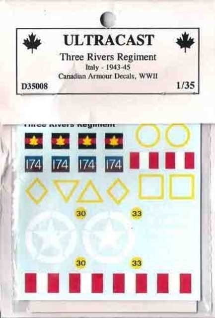 Canadian Armoured decals - Three Rivers Regiment