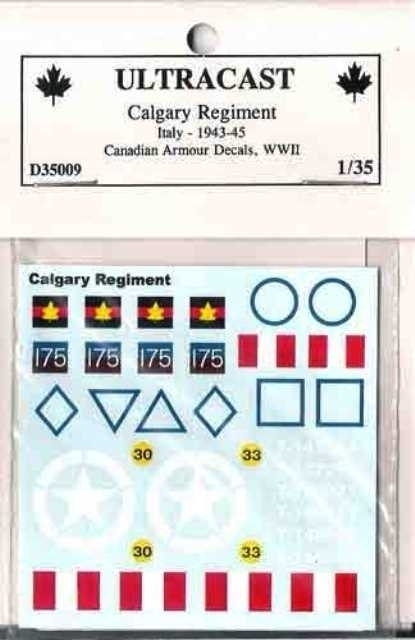 Canadian Armoured decals - Calgary Regiment