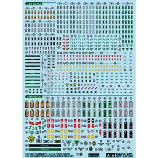 1/16 - 1/35 WWII German Military Insignia Decal Set