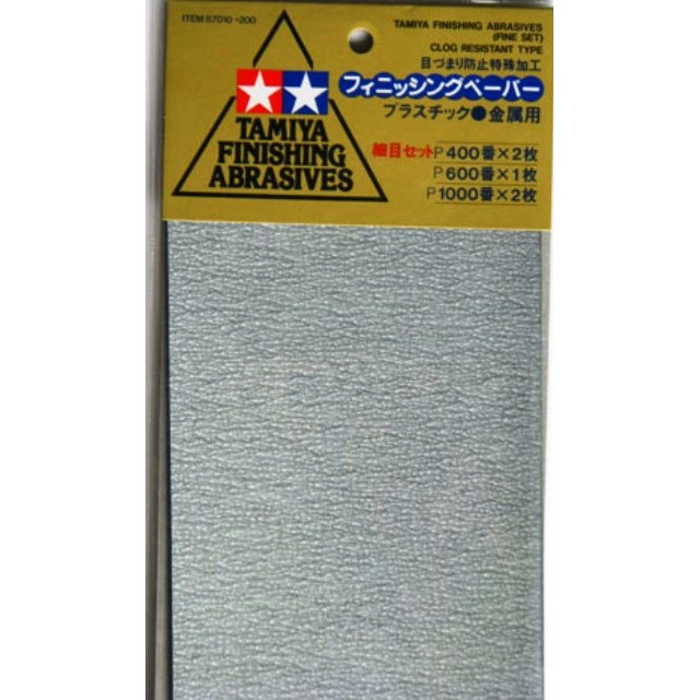Finishing Abrasives (Fine Set) P400/P600/P1000 (3 Sheets)