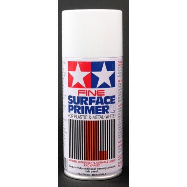 Fine Surface Primer (L) For Plastic & Metal (White)