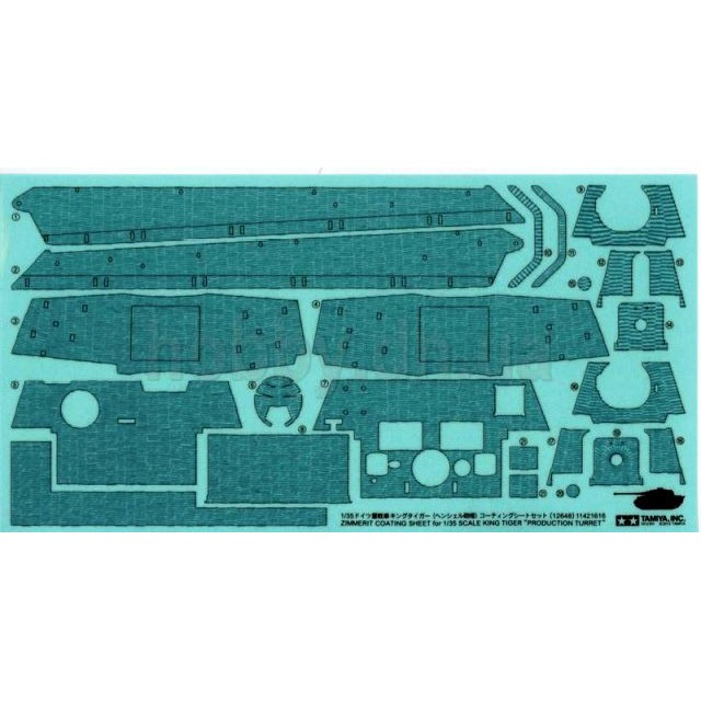 King Tiger Henschel Zimmerit Sheet