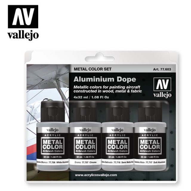 Aluminium Dope #603 (4 Metal Color Bottles)