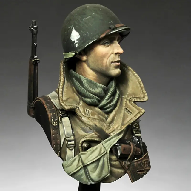 WWII Resin Model Figure Bust US Airborne Soldier