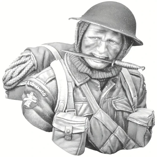 WWII Resin Model Figure Bust British Commandos
